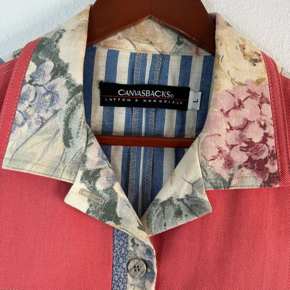 Vintage Canvasbacks Lutton & Horsfield Patchwork Denim Vest Womens Large - Picture 4 of 7